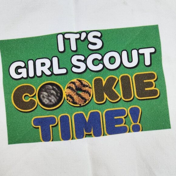 🔸️Cream & Black Colorblock Canvas Girl Scout Large Tote Bag - Picture 8 of 13